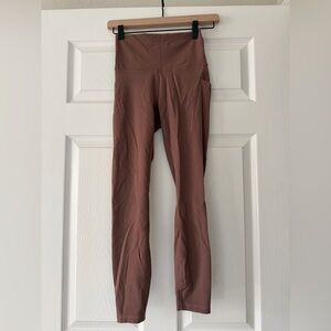 lululemon athletica mauve high-rise leggings with side pocket